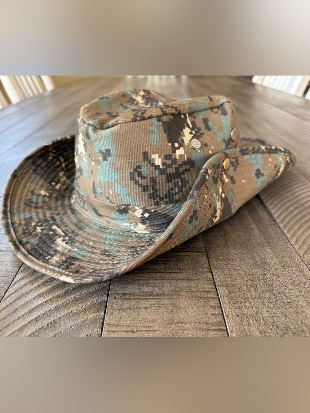 Woodland Digital Camo Boonie Hat Men's Camo Hunting Fishing Outback Hat